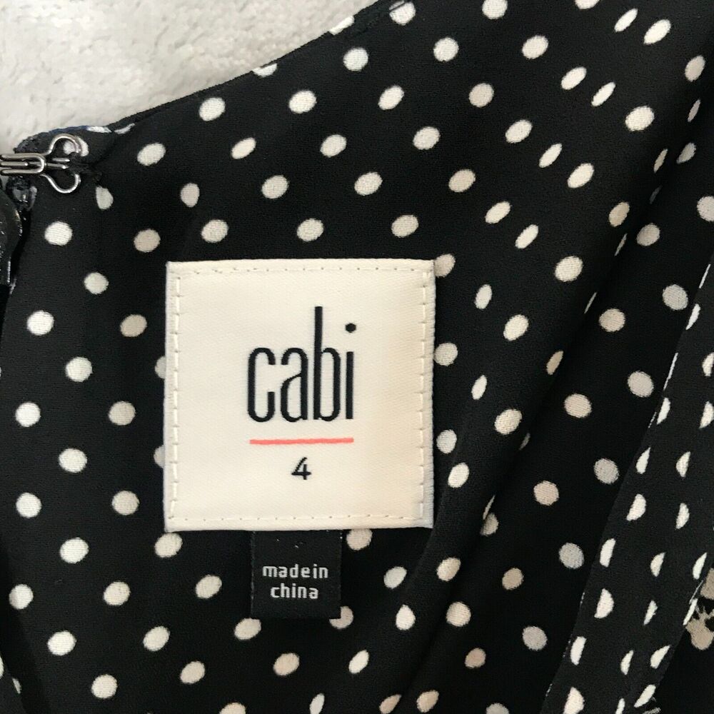 CAbi Mixed Print Crossover Tank Womens 4 Peplum V Neck Adjustable Straps - Picture 5 of 11